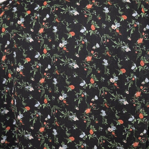 Aritzia Little Moon Lunaria Floral Cropped Wrap Blouse Sz S - Picture 5 of 7